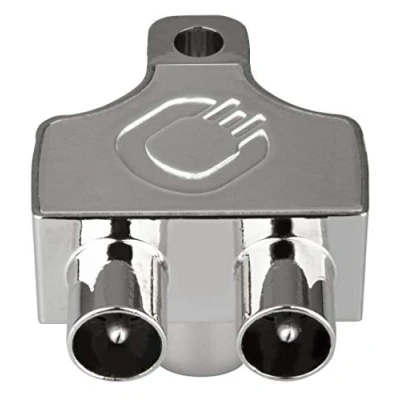 Image de Oehlbach Antenna SP12 Distributeur d&#039;antenne boîtier métallique blindé à Deux appareils pour la TV/Radio couplage coaxial Prise coaxiale DVB T2 C2 HDTV UHD Argent