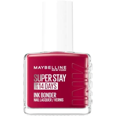 Image de Maybelline New York Vernis à Ongles Coloré Longue Tenue Couleurs Intenses et Pigmentées Renforce les Abîmés Superstay Ink Bonder Teinte : Rouge Lacqué 501 12 ml