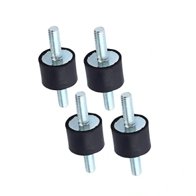 Image de Keenso 4pcs M6 Supports d&#039;Isolation en Caoutchouc, Anti vibrations d&#039;Isolateur Amortisseur de Pompe à Compresseur d&#039;Air avec Vis 20 x 15