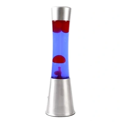 Image de ITotal XL2348 Lampe à Lave 40 cm avec Base Argentée, Liquide Violet et Cire Rose