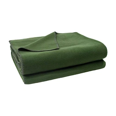 Image de Zoeppritz since 1828 Plaid en Polyester Viscose, 661 Dark Jade, 160x200cm