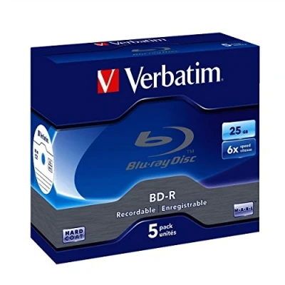 Image de BD R VERBATIM Pack de 5 disques Blu ray SL 6x 25 Go