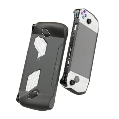 Image de Skull &amp; Co. GripCase Ally for ROG Ally: A Soft Protective Case with Textured Grips Full Protection and Stand, Shock Absorption Non Slip Anti Scratch Cover Design Black