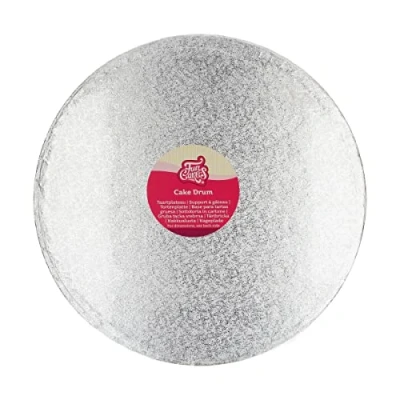 Image de Support à gâteau Rond Drum SILVER (choisir la taille) Ø35CM
