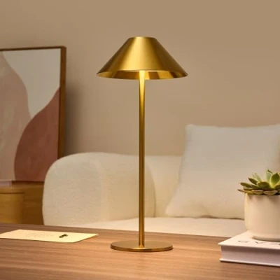 Image de Lalavon Lampe de Table Sans Fil Rechargeable, Dimmable Tactile avec 3 Modes Couleur, Bureau Batterie 4000mAh, Étanche IP54 Portable pour Exterieur, Chambre, Restaurant