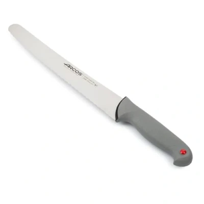 Image de Arcos Séries Colour Proof Couteau à Pâtisserie Gâteau Lame Acier Inoxydable Nitrum 250 mm Manche Polypropylène Recouvert d&#039;Élastomère Couleur Noir