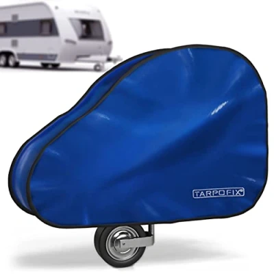 Image de Tarpofix® Housse de Timon en PVC (Bleu) avec Fermeture à Double clic Caravane et remorque Grand modèle pour Camping Car &amp; attelage