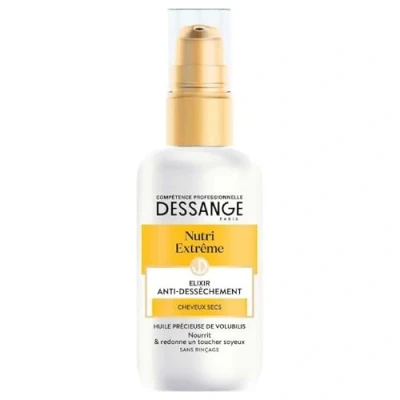 Image de DESSANGE Elixir Anti Dessèchement Nutri Extrême Formule Enrichie En Huile De Volubilis Nourrit &amp; Redonne Un Toucher Soyeux Pour Cheveux Secs Sans Rinçage 100 ml