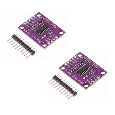 Image de iHaospace 2 Pcs HX711 Weighing Sensor 24 bit A/D Conversion Adapter Load Cell Electronic