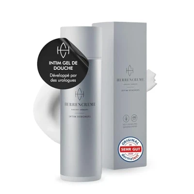 Image de HERRENCREME Gel douche intime pour homme 200 ml lavant le corps et la zone Nettoyage doux soin apaisant I Développé par des urologues Vegan &amp; testé dermatologiquement