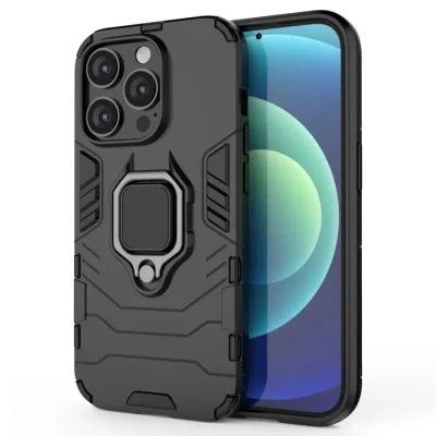 Image de Coque pour Apple iPhone 14 Pro housse etui rigide anti choc + film ecran NOIR