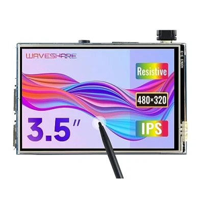 Image de Waveshare 3.5inch RPi LCD (B) 320x480 Résolution Écran Tactile IPS TFT Conçu pour Toute révision de Raspberry Pi Directement enfichable Meilleur Affichage