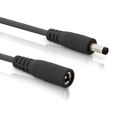 Image de InLine Câble d&#039;extension DC, Adaptateur d&#039;alimentation Universel pour Amazon Echo Dot, Bande LED, caméras de Surveillance, fiche DC 4,0 x 1,7 mm, Noir, 2 m