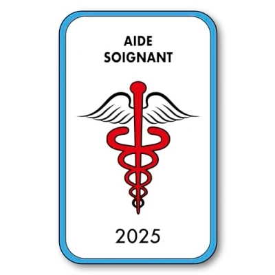 Image de SIGNAL SAFETY Autocollant Sticker Vignette Caducée 2024 pour Pare Brise en Vitrophanie V4 Aide Soignant