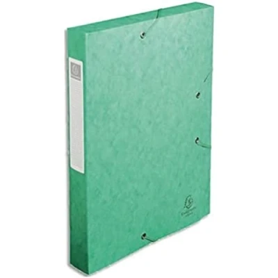 Image de EXACOMPTA Boîte de classement dos 4 cm, en carte lustrée 5/10e coloris vert