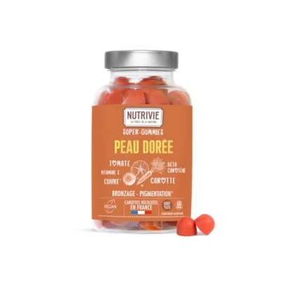 Image de Super Gummies Peau Dorée VEGAN NUTRIVIE Fabriqué en France
