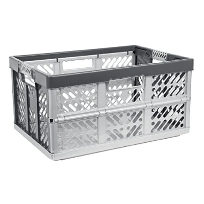 Image de Collapsible Plastic Box with Rubber Handles Can Hold up to 50 kg / 45 Litre Capacity