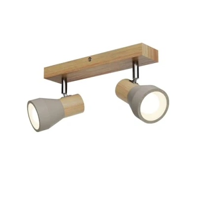 Image de Lindby Spot en béton Filiz à intensité variable (Scandinave) Gris e. a. pour Chambre coucher (à 2 lampes, E14), Lampe encastrable, plafonnier, applique