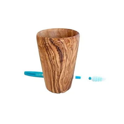 Image de D.O.M. Verre à Dents Grand Format en Bois d&#039;olivier