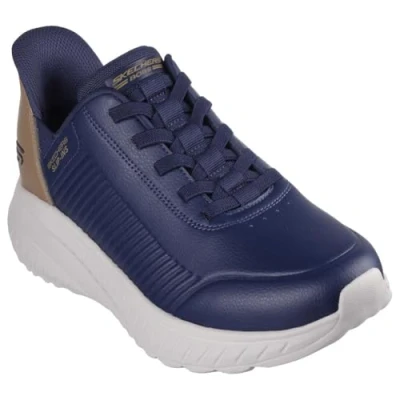 Image de Skechers Homme Slip ins Mains Libres Bobs Squad Chaos Heel Preferred Basket, PU Bleu Marine, 47.5 EU