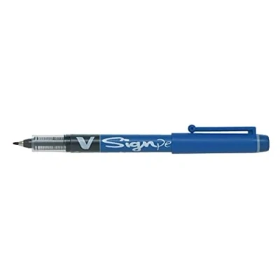 Image de PILOT 11634 Stylo feutre V Sign Pen écriture moyenne 0,6 mm pointe fibre polyester encre intense liquide niveau visible