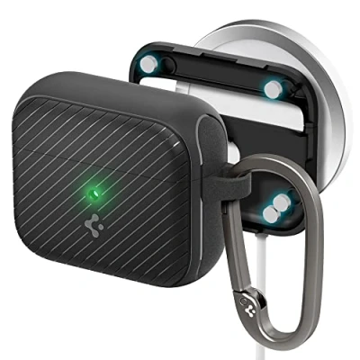 Image de Spigen Mag Armor Magfit Coque Compatible avec AirPods 3 et MagSafe Noir