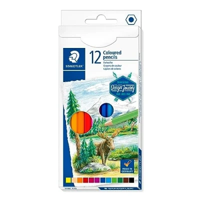 Image de Staedtler Crayons de couleur haute qualité pour artistes, Mine douce et tendre 3 mm, Étui carton avec 12 couleurs différentes assorties, 146C C12