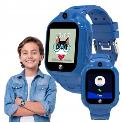 Image de FOREVER Smartwatch GPS WiFi Kids See Me! 3 Bleu Montre Connectée Enfant Compatible avec Android et iOS Carte SIM Activité Tracker e Jeux SOS Étanche
