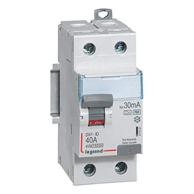 Image de 411591 Legrand Interrupteur différentiel 40A type F 30mA bipolaire 2 modules Bornes alignées