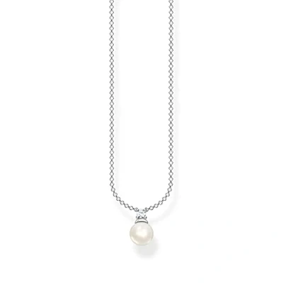 Image de Thomas Sabo , Collier à chaîne argent sterling Oxyde de Zirconium femme, Argenté, One Size KE2121 167 14 L45V