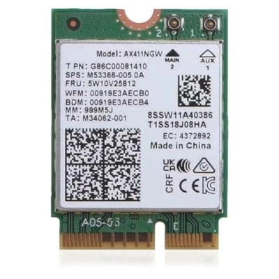 Image de HighZer0 Electronics AX411 WiFi 6E Card Tri Band Wi FI Up to 3.0 Gbps CNVio2 M.2 for PC Supports Bluetooth 5.3 Requires Intel 12th+ Gen CPU Windows 10/11, Linux AX411NGW (AX411)