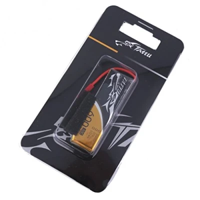 Image de Tattu Batterie Lipo 600 mAh 3,7 V 30 C 1S1P avec fiche JST pour Drone UAV FPV Course quadricoptère RC comme Blade SR120 / MQX QX180 (1 pièce/Paquet)