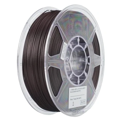 Image de eSUN PETG Filament 1.75mm, CF Chargé de Fibre Carbone, Bobine 1KG (2.2 LBS) Matériaux d&#039;Impression 3D pour Imprimantes FDM,Rouge Noir