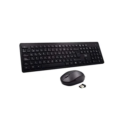Image de Clavier et souris sans fil Ewent EW3256 2.4 GHz Noir Espagnol QWERTY