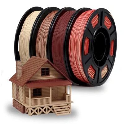 Image de YOUSU Filament en bois bicolore 3D multicolore