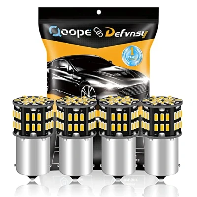 Image de DEFVNSY 1156 BA15S 1003 3014 54 SMD Blanc Chaud 3000K Ampoules LED 12V Lampes pour Clignotant De Voiture Intérieur RV Camper Remorque Bateau Feux Arrière Sauvegarde (4 Pack)