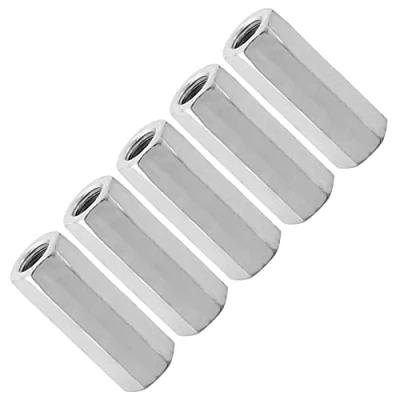 Image de 5 pcs M12 Écrou de Tige Longue Hexagonale Manchon Entretoises Filetées Fixations Vis Zinc Étendu Hexagonal Fil Connexion Capuchon Joint Écrou(M12 * 50)
