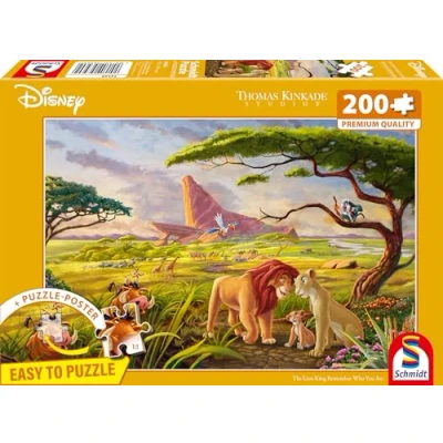 Image de Schmidt Spiele 56560 Thomas Kinkade, Disney, Le Roi Lion, Rappelez Vous Qui êtes, Puzzle 200 pièces, Multicolore