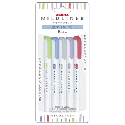 Image de Zebra WKT7 5C NC N Surligneur Couleur douce NC5 Couleurs