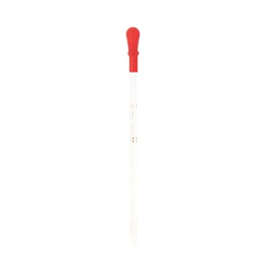 Image de Pipette graduée en verre avec bouchon caoutchouc pour laboratoire, compte gouttes, 1 ml