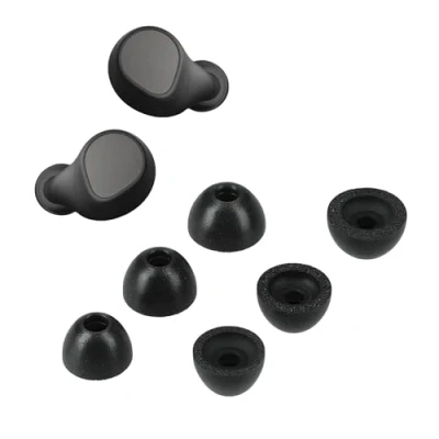 Image de kwmobile 6X Embout Compatible avec Jabra Elite 7 Pro Embouts de Rechange en Mousse pour Écouteurs 3 Tailles S M L Noir