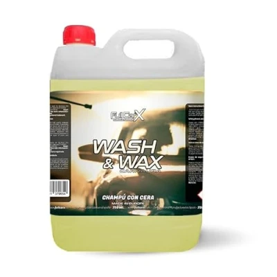 Image de FULLCARX Wash &amp; Wax 5 Litres Shampoing avec Cire Carnauba Lavage Voiture, Concentré Mousse Active, Finition Brillante Nettoyage Extérieur, Savon 2 en 1, Produit Shampooing Detailing Professionnel