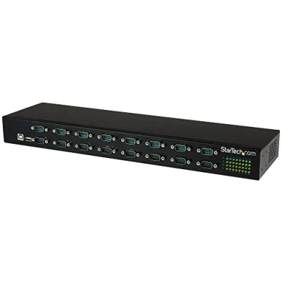 Image de Hub série USB STARTECH Adaptateur vers 16x DB9 RS232 Montable en rack FTDI Noir