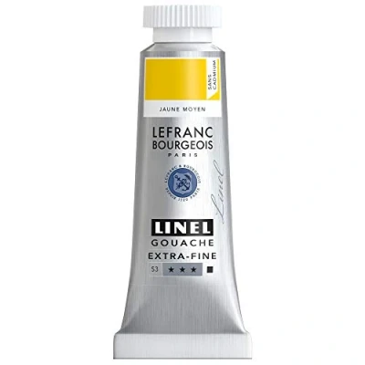 Image de Lefranc Bourgeois Linel Gouache Extra Fine Tube 14ml Jaune Moyen Sans Cadmium Série 3