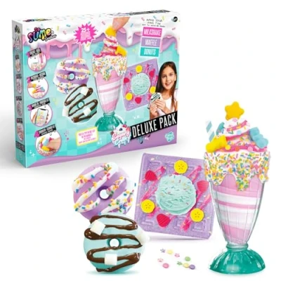 Image de So Slime Sensations Sugary Crush Deluxe Pack Préparez des friandises gluantes Amusantes Comprend Tout ce Dont Vous Avez Besoin pour Faire Une Gaufre, Beignets et Un Milkshake à partir de