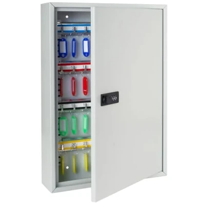 Image de HMF 13664 07 armoire à clés avec code chiffré, grande clés, 64 crochets, 45 x 30 8 cm, gris clair