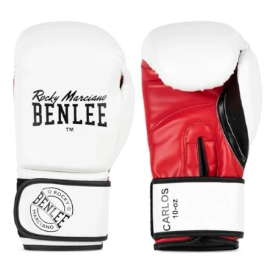 Image de BENLEE Rocky Marciano Mixte Carlos Boxe Gants, Blanc/noir/rouge, 14 oz (41 cl) EU