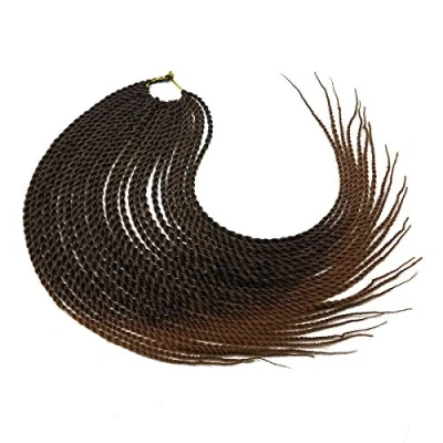 Image de Coolbers 18 pouces sénégalais Twist Braids Crochet Extensions de Cheveux Synthétique Ombre Brun Havana (18 pouces, 1B / 27)