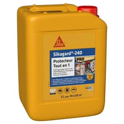 Image de Sika Sikagard 240 Protecteur Tout en 1, Protection hydrofuge façade, mur, toiture et sol, 5L