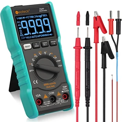 Image de Neoteck Multimètre numérique 9999 comptes TRMS Auto Ranging NCV Testeur DC Tension Courant Mètre Température Capacitance